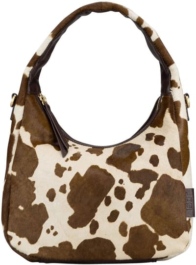 JOST Leren schoudertas Furry Cow Hobo Bag Brown veelkleurig