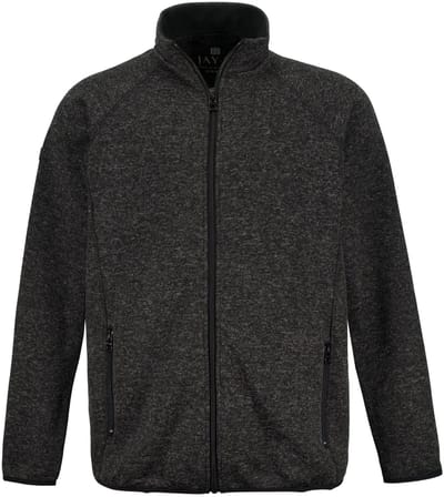 JAY-PI - Heren - Jasje van gebreid fleece - Zwart - Maat 3XL