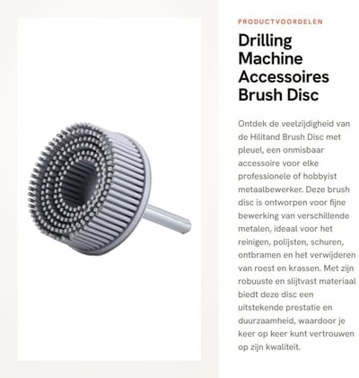Dailygoods - Drilling Machine Accessoires - Brush Disc met Pleuel - Voor Metaalbewerking - Geschikt voor Professioneel Gebruik - Hoogwaardige Kwalitei...
