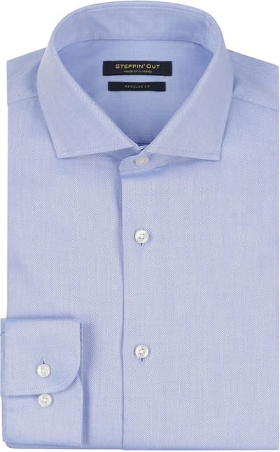 Steppin' Out Overhemd Dobby Lichtblauw - Maat XXL - Heren - Casual Shirt