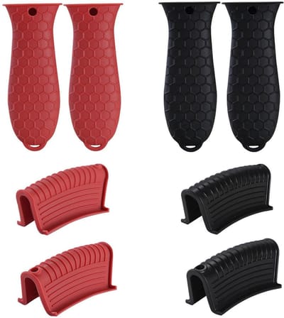 Dailygoods- Siliconen Handgrepen Verbrandingsvrij - Thermo-isolatie - Antislip - Duurzaam - Zacht - Set van 2 - Handgreepafdekking