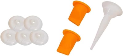 Kitpistool Onderdelen - Mondstuk Zuiger Set - Mortel Aanbrengen - 8 Delige Kit - Medium Grootte