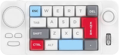 Hot Swap Programmeerbaar Mechanisch Keypad K811 Serie - Bedraad Mini Toetsenbord met Volumewiel & Joystick - 19 Toetsen - Wit