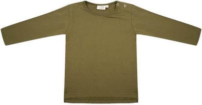 Little Indians Longsleeve Olive - T-shirt - Lange Mouwen - Groen - Unisex - Maat: 2-3 Y
