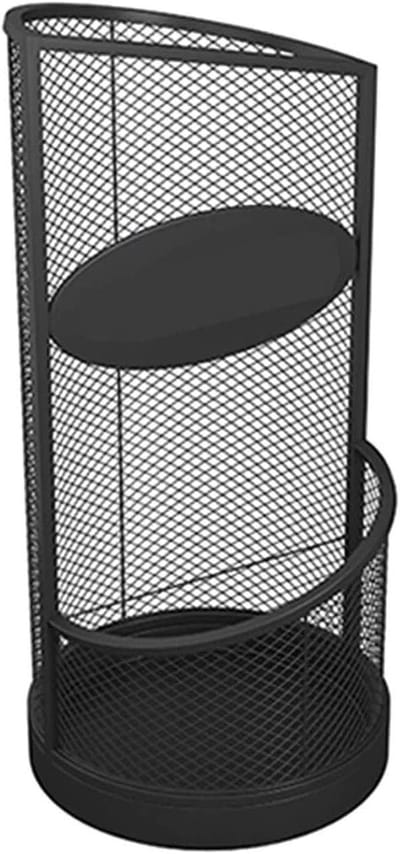 Paraplustandaard - Parapluhouder Paraplubak - Entree Organiseren - Halfrond Hol Metaal - 41x22x55 cm - Zwart
