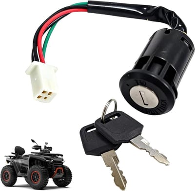 Contactslot Motor - Sleutelschakelaar Scooter - Voertuig Starten - Verbeterde Diefstalbeveiliging - 12V - Zwart
