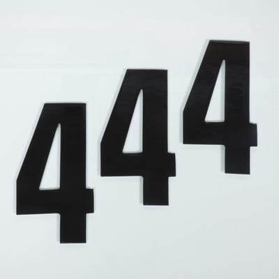 set van 3 blackbird race nummer 4 stickers 160x75 voor motorfiets nieuw