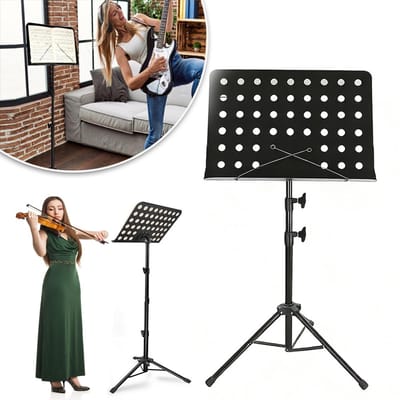150cm Bladmuziekstandaard - Hoge Muziekstandaard Voor Bladmuziek Hoge Stabiliteit - Verstelbare Draagbare Muziekstandaard Voor Gitaar Viool Ukelele