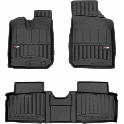 Frogum Dacia Spring vanaf 2021 - Automatten Set (3-delig) - TPE Rubber - 6 cm Hoge Rand - Geurloos