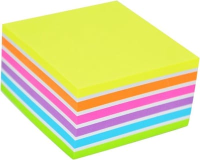 Stick'n Memokubus - sticky notes - 76x76mm - Regenboog - 400 memoblaadjes