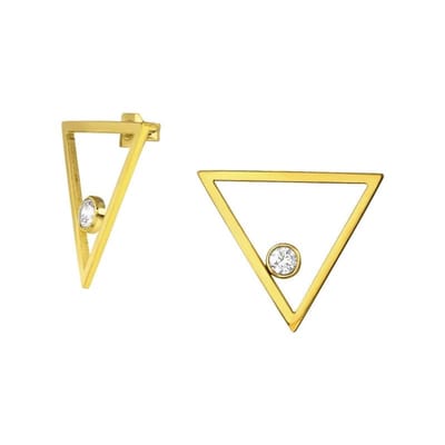 Aramat Jewels | Oorbellen | Gouden Oorbellen met Zirkonia - Aramat Jewels | | | |18mm | Staal | Volwassenen | Verkleurd niet