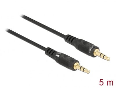Delock Cable Audio DC jack 3.5 mm 3 pin male / male 5 m