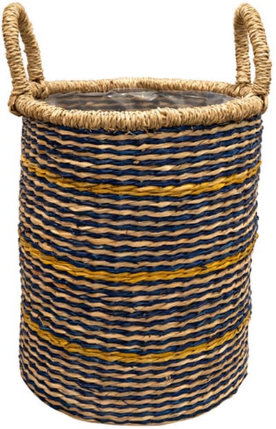 Ter Steege Plantenmand voor Binnen Zeegras Beige-Multicolour D 25 cm H 25 cm Opening 22.5 cm