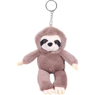 Knuffels Luiaard Kleine Hanger Simulatie Tas Hanger Pluche Luiaard Sleutelhanger Sleutelring Zachte Pop Luiaard Knuffel Rugzak grijs