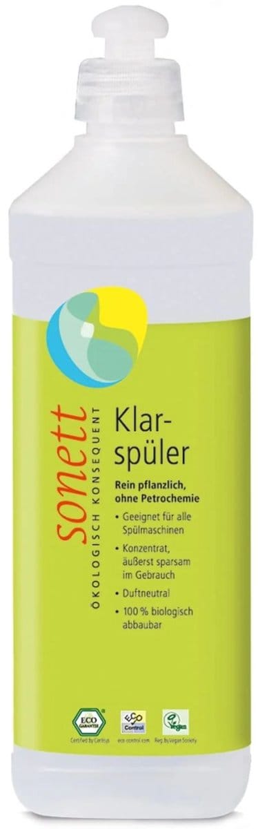 Ecologisch Vaatwasmachine Glansspoelmiddel 500ml – Biologisch Afbreekbare Formule voor Streeploze Glans, Snelle Droging en Kalkpreventie met Natuurlijk Effect