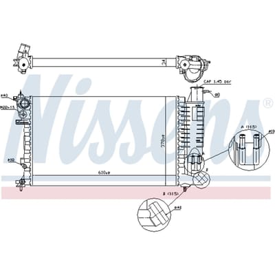 Radiator, motorkoeling NISSENS 61381A