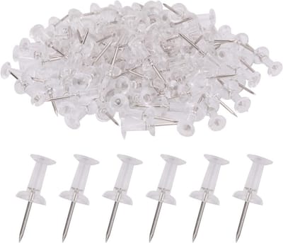 100 Gekleurde Push Pins voor Prikbord - Stevige Kaartspijkers met Roestvrijstalen Punt voor Kantoor en School