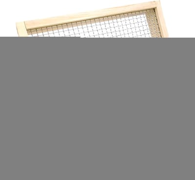 Grondzeef Tuin - Compost Zeef - Bodem Zuiveren - Duurzaam Hout Metaal - 36x30x6 cm - Natuurlijk