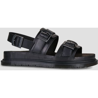 Platte sandalen Dr. Martens San Two Strap Sandal Black Orleans