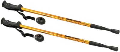 Nordic Walking- stick - stokken 65-135 cm telescopisch - Aluminium - goudkleurig