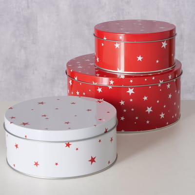 Set van drie opbergblikken STERNY, Ø 13,5-20 cm