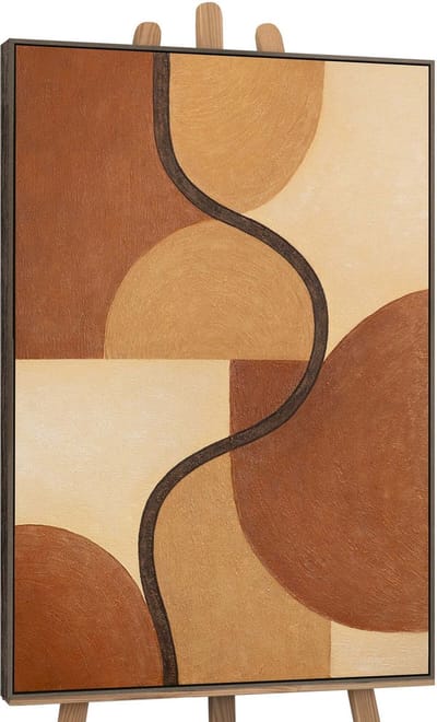Canvas schilderij handgeschilderd intertwining forms abstract – YS-Art Gallery – Luxe wanddecoratie voor woonkamer – Modern schilderij voor slaapkamer en hal