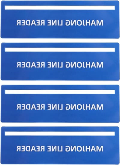 Mahjong lijnzoekers - Kaartlijnlezer - Mahjong spel - Compact en lichtgewicht - 155x5 cm - Blauw