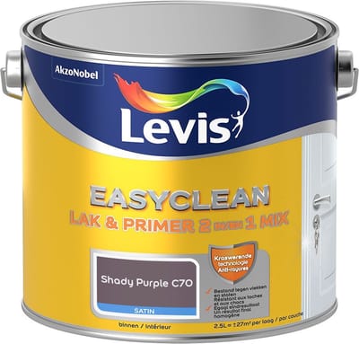 Levis - Easyclean Lak & Primer 2-In-1 Mix - Shady Purple C70 - Mengverf - 2,5 L