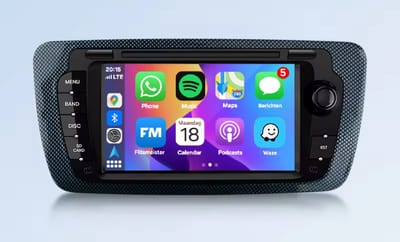 Autoradio 1/16GB met Carplay en Android auto | Geschikt voor Seat Ibiza 6J 2008-2014 | Radio scherm met Navigatie | 2008 2009 2010 2011 2012 2013 2014 | SC