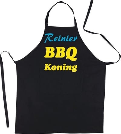 Mijncadeautje Luxe schort BBQ Koning met voornaam