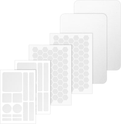 Zes Stuks Telefoon Grip Tape, Antislip Stickers voor Mobiele Telefoons, Zelfklevende en Zweetabsorberende Stickers voor Camera, Muis en Laptop (Transparant)