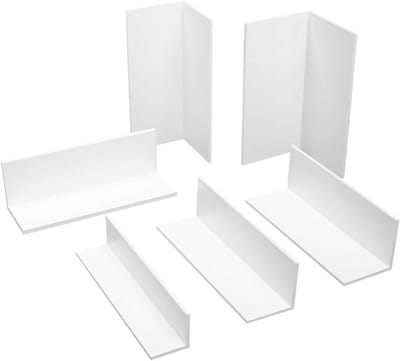 Hoekprofiel PVC - L-profiel Gelijkbenig - Afwerking Binnen Buiten - UV- en Weerbestendig - 30x30mm 2 Meter - Wit