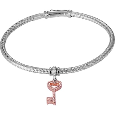 Orphelia ZA-7399 - Armband Bangle Key - Zilver 925 Bicolor - Zirkonia - 58 mm