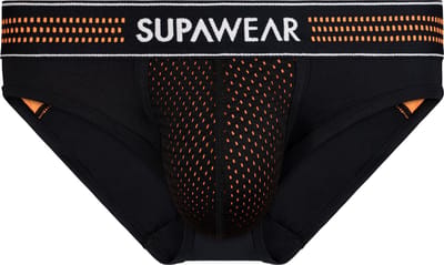 SUPAWEAR Mesh Brief Neon Orange - MAAT S - Heren Ondergoed - Slip voor Man - Mannen Brief