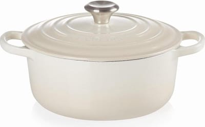 Le Creuset® - Signature - Braadpan - Stoofpan - Vaatwasserbestendig - Geschikt Voor Alle Warmtebronnen - 28cm - Meringue - Wit