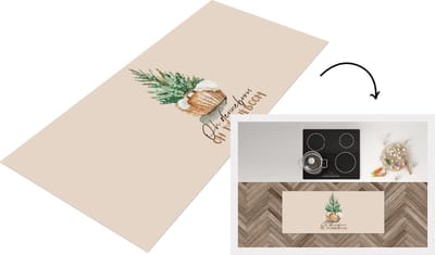 Keukenloper - Loper keuken - Kerst - Quotes - Oh denneboom oh denneboom - Spreuken - 120x50 cm - Keukenloper vinyl