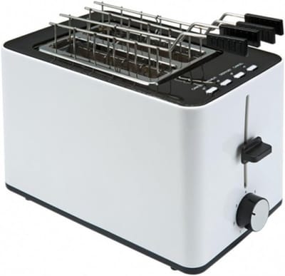 AMA® Broodrooster met Tostiklemmen - Broodrooster - Toaster - 16x26x18cm - Wit