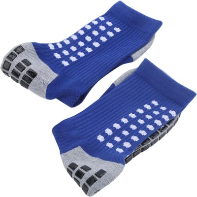 Dikke Anti-Slip Ademende Sport Sokken voor Mannen met Schokabsorptie en Rubberen Grip(Blauw ) blauw