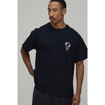 Oversized T-shirt Met Tokyo Borduursel | Black | Size XS