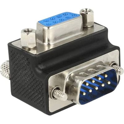 Delock Adapter Serieel [1x D-sub stekker 9-polig - 1x D-sub bus 9-polig] 0 mm Zwart