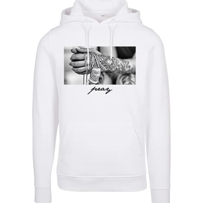 Mister Tee - Pray 2.0 Hoodie/trui - L - Wit