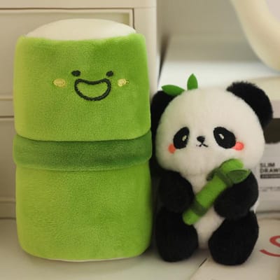 10 cm Bamboe Panda Pluche Speelgoed Kawaii Kleine Hanger Knuffeldieren Zachte Pop Pluizige Panda Tas Decoratie Verjaardagscadeau Speelgoed Voor Meisjes 10cm