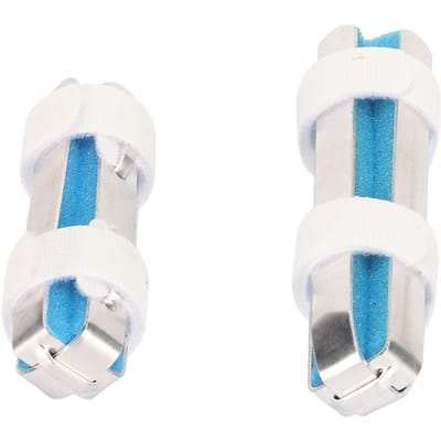 2 stuks Vingerspalk Vingersteun Brace Stabilisator Vingerknokkel Immobilisatie voor Volwassenen en white