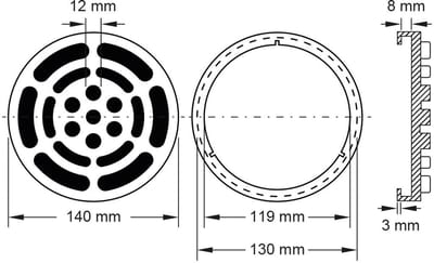 KS TOOLS Rubberen pad 05 voor Twin Busch hefbruggen Ø 140 mm - 160.0467