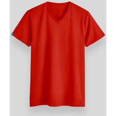 Heren V-hals Korte Mouwen T-Shirt