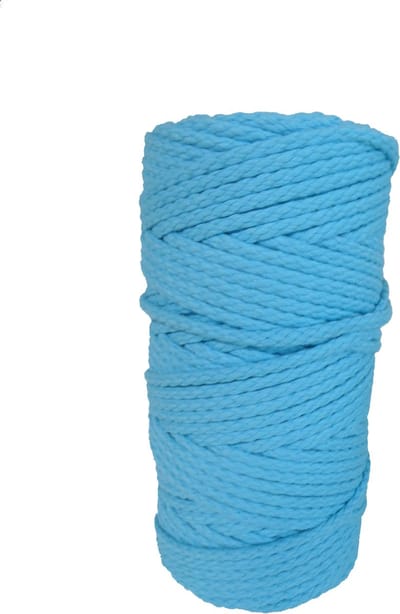 DekoArt macramékoord katoen 4 mm 100 m turquoise knutselgaren.