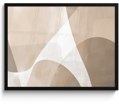 Poster in lijst - Fotolijst 80x60 cm - Posters - Vloeiende vlakken - Harmonieus - Golvend - Posterlijst zwart - Decoratie - Wanddecoratie woonkamer - Muurdecoratie slaapkamer
