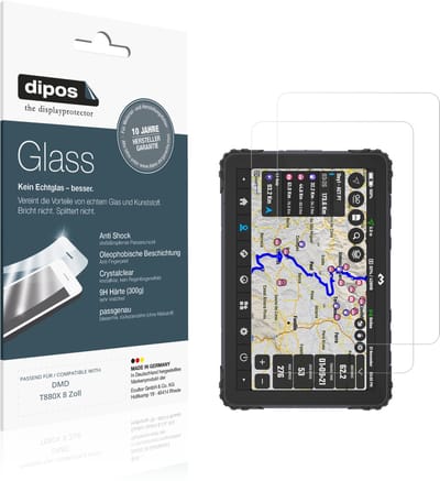 dipos – 2x Pantserfolie geschikt voor DMD T880X 8 Zoll | 9H Screenprotector