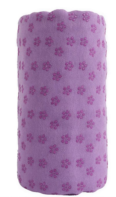 Antislip yogahanddoek - Microvezel yogahanddoek, zweetabsorberend en sneldrogend - Verdikte en bredere sport- en fitnessmat handdoek - 183*63 cm - Donkerpaarse pruimenbloesem