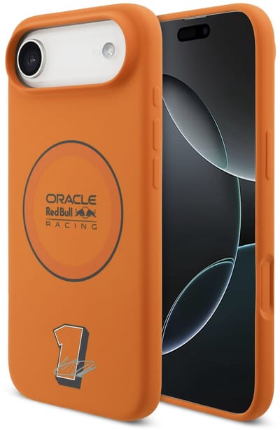 Red Bull Racing Silicone Red Ring Back Cover hoesje met MagSafe voor Apple iPhone Air - Oranje